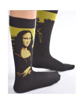 Chaussettes Mona Lisa selon Leonard de Vinci