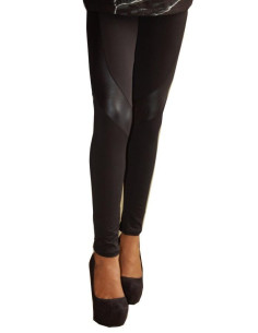 Legging coupé cousu simili cuir