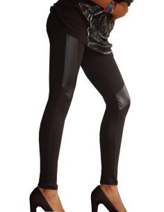Legging coupé cousu simili cuir 2