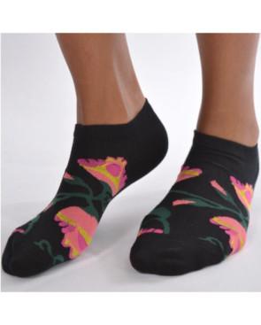 Socquettes Noires Orchidées
