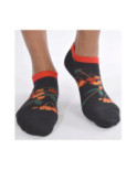 Socquettes noir massif fleuris