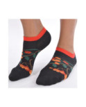 Socquettes noir massif fleuris