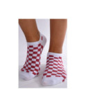 Socquettes carreaux vichy Rouge