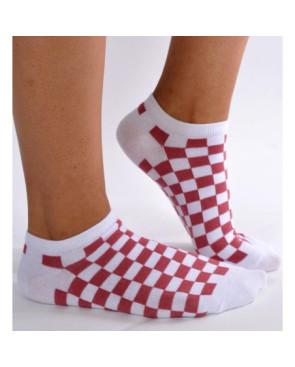 Socquettes carreaux vichy Rouge