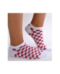 Socquettes carreaux vichy Rouge