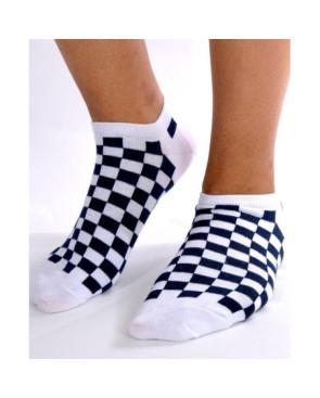Socquettes Carreaux Vichy Noirs et blancs