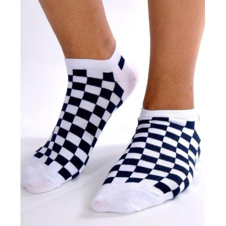 Socquettes Carreaux Vichy Noirs et blancs