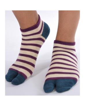 Chaussettes Ninjas large rayures Bordeaux
