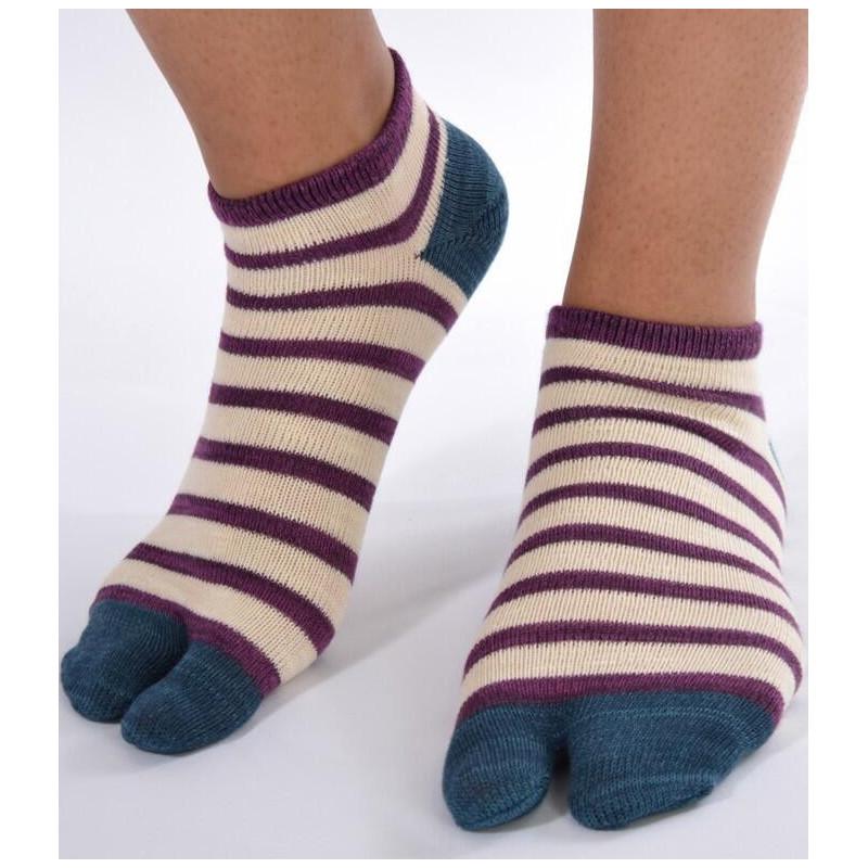 Chaussettes Ninjas cobalt large rayures