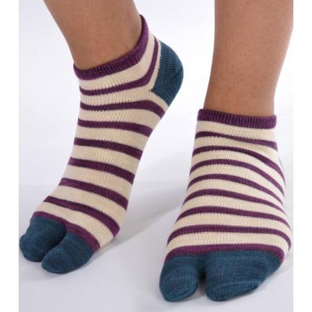 Chaussettes Ninjas cobalt large rayures