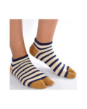 Chaussettes ninjas marine large rayures
