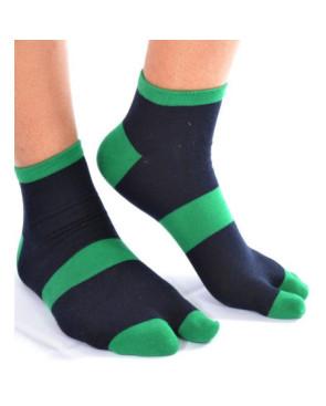 Chaussettes ninjas noires doigts verts