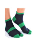 Chaussettes ninjas noires doigts verts