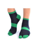 Chaussettes ninjas noires doigts verts