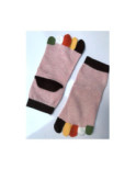 Chaussettes Roses 5 doigts colorés