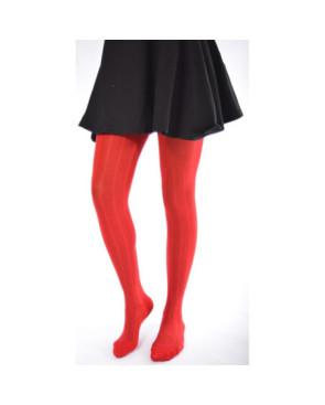 Collant coton et soie Rouge Berthe aux grands Pieds chic