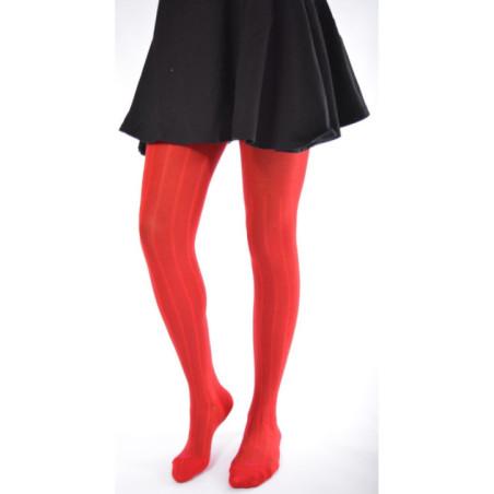 Collant coton et soie Rouge Berthe aux grands Pieds chic