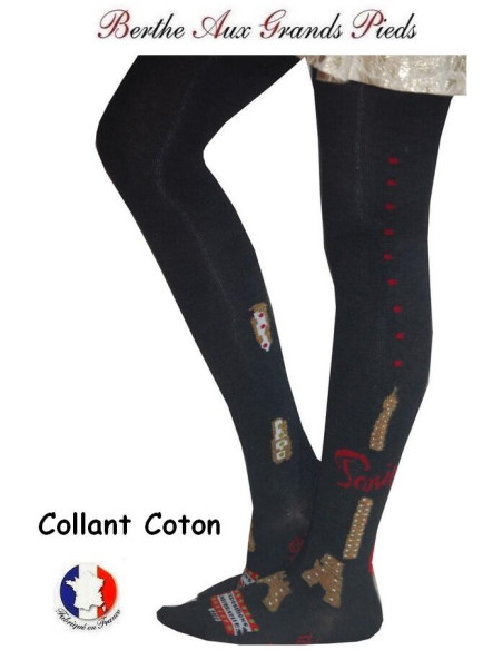 Collant tricoté Berthe aux grands pieds Paris 1900 profil