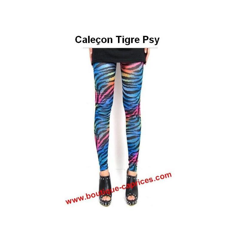 Caleçon Tigre Psychédélique Bleu