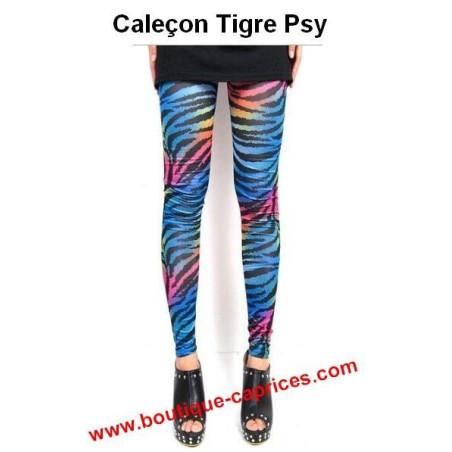 Caleçon Tigre Psychédélique Bleu