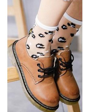 Chaussettes Leopard transparentes
