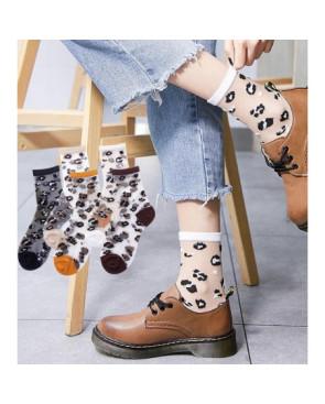 Chaussettes Leopard transparentes