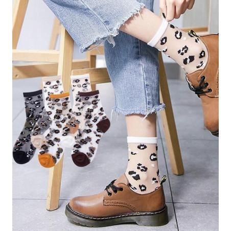 Chaussettes Leopard transparentes
