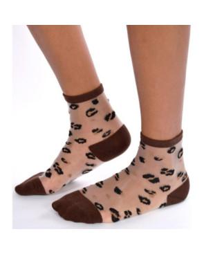  Chaussettes Leopard transparentes