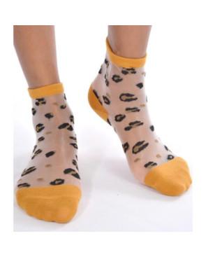  Chaussettes Leopard transparentes