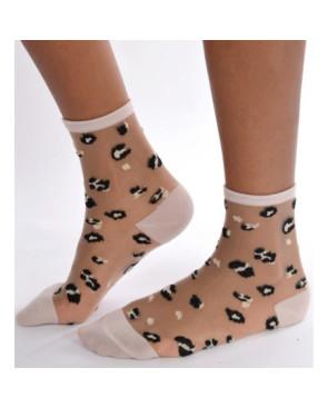  Chaussettes Leopard transparentes