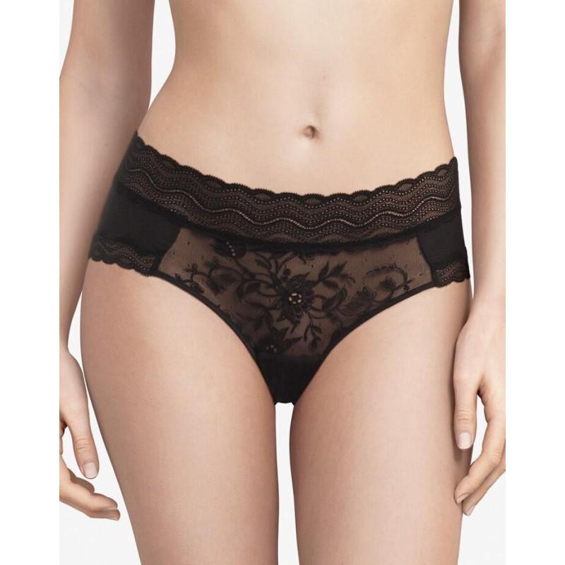 Shorty Chantelle Blanche dentelle noire