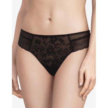 Chantelle Femme Tanga Chantelle blanche dentelle noire