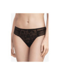 Tanga Chantelle blanche dentelle noire