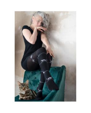 Collant hiver tendance chat rigolo cronert