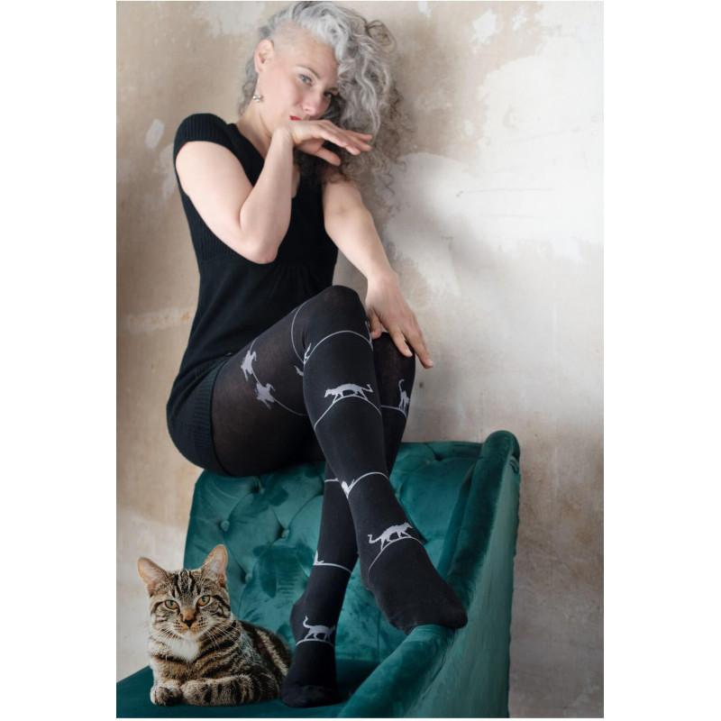 Collant Cronert Chat perché noir