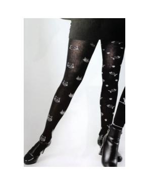 Cronert Femme Collant Cronert Coton Chat et poissons