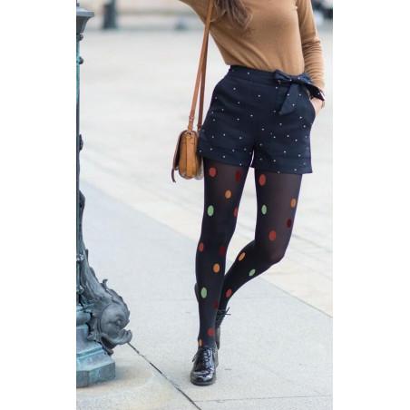 Collant pois Sakura Rouge Vert
