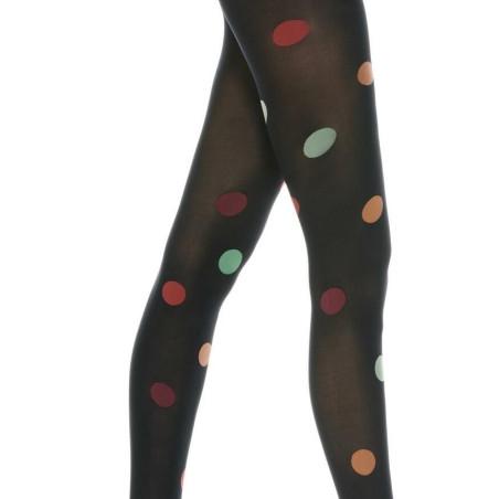 Collant pois Sakura Rouge Vert