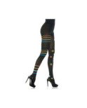 Collant Asymétriques Rayures et pois azur