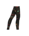 Collant pois et rayures asymétriques Rouges
