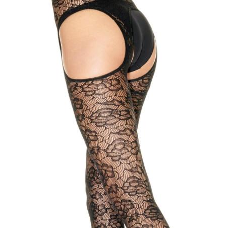 Collant dentelle ouvert