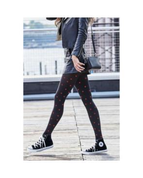  Collant chic petits pois rouges