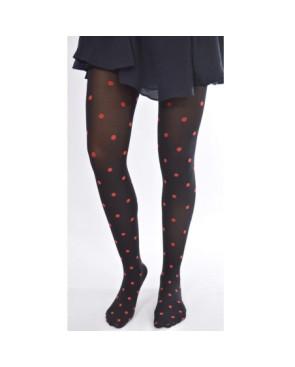  Collant noir et rouge fantaisie
