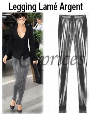 Legging Lamé Argent