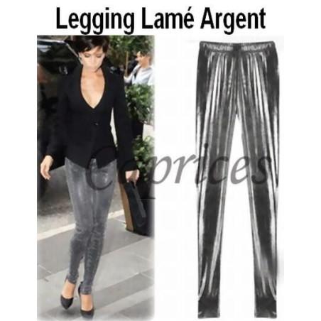 Legging Lamé Argent
