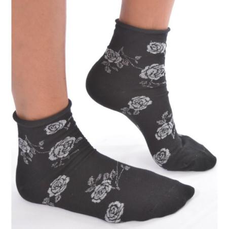 Chaussettes Chics Roses Argentées