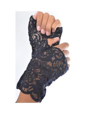 Mitaines Dentelle chics noires
