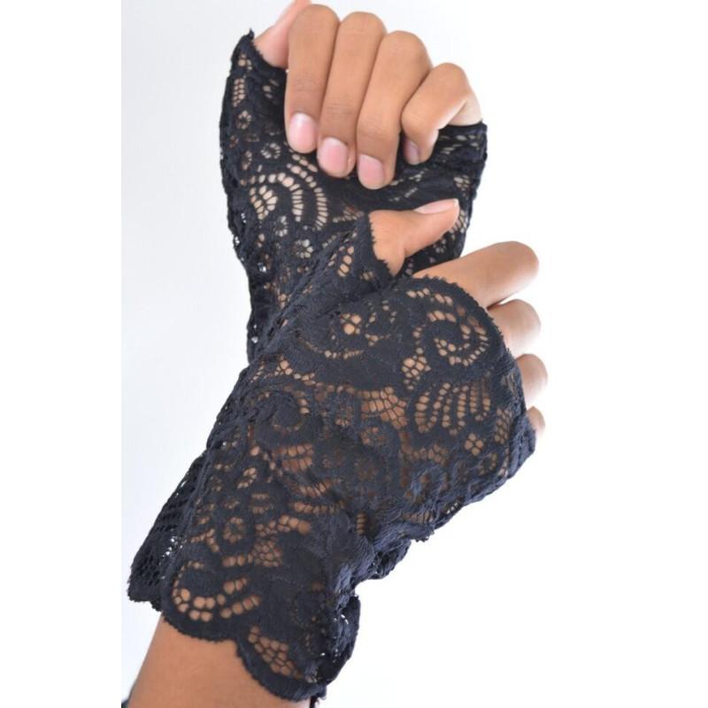 Mitaines noires Dentelle Chics