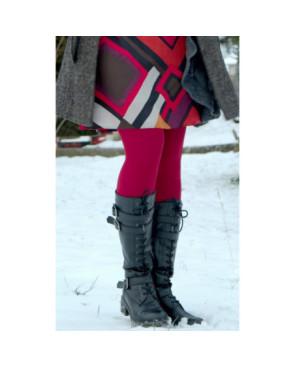 Collant coton velvet rouge