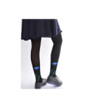 Collant Hiver Fleurs de Pavot Bleues